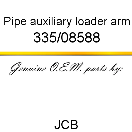 Pipe, auxiliary, loader arm 335/08588
