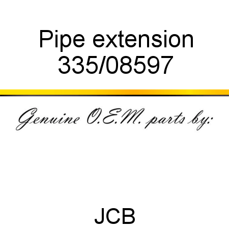 Pipe, extension 335/08597