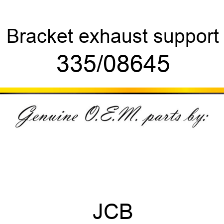 Bracket, exhaust support 335/08645