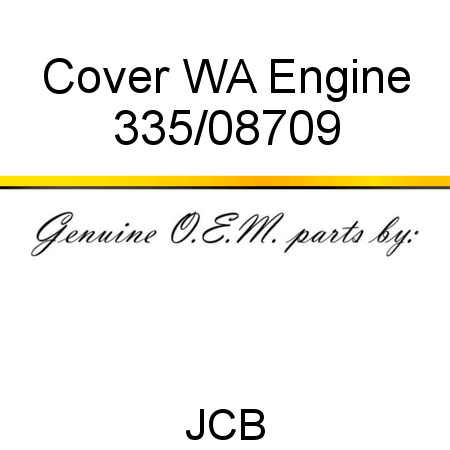 Cover, WA Engine 335/08709