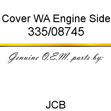 Cover, WA Engine Side 335/08745