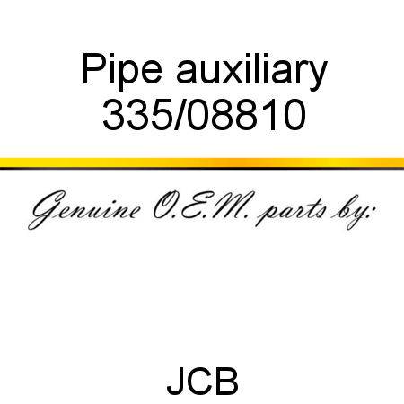 Pipe, auxiliary 335/08810