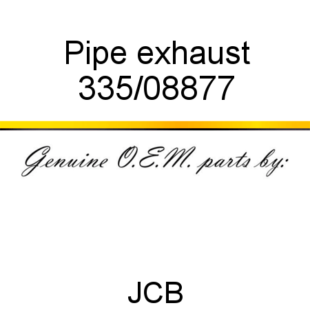 Pipe, exhaust 335/08877