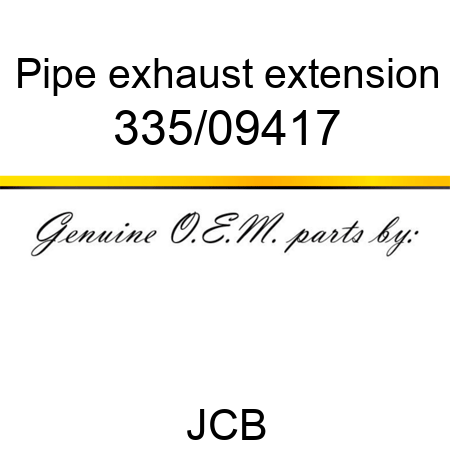 Pipe, exhaust extension 335/09417