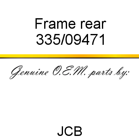 Frame, rear 335/09471