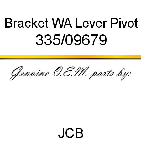 Bracket, WA Lever Pivot 335/09679