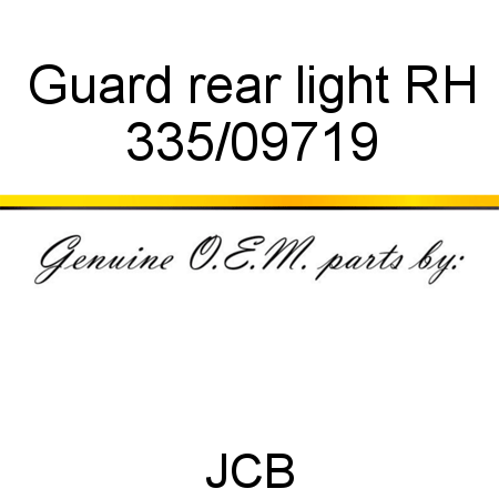 Guard, rear light, RH 335/09719