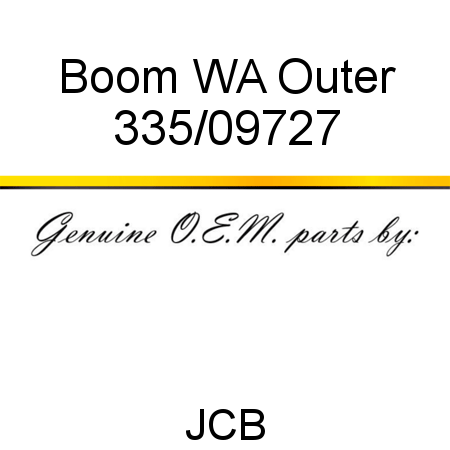 Boom, WA Outer 335/09727