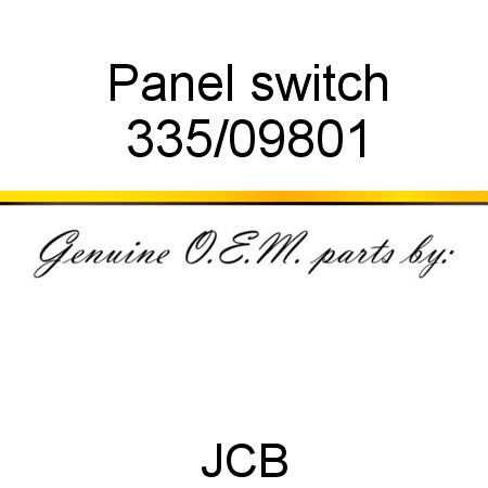 Panel, switch 335/09801
