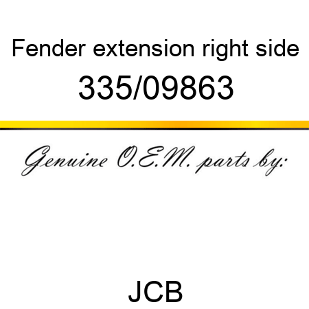 Fender, extension, right side 335/09863
