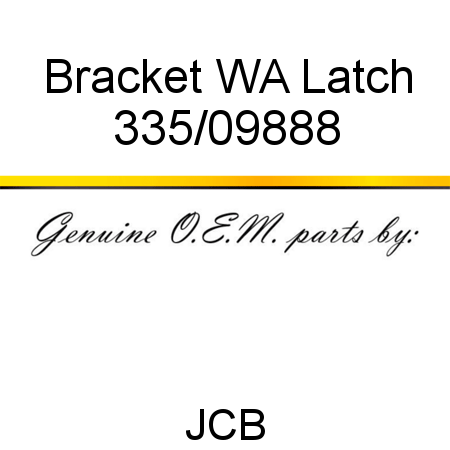 Bracket, WA Latch 335/09888