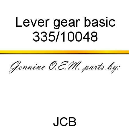 Lever, gear, basic 335/10048