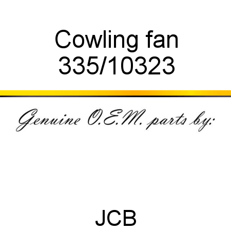 Cowling, fan 335/10323