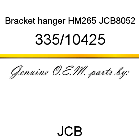 Bracket, hanger HM265, JCB8052 335/10425