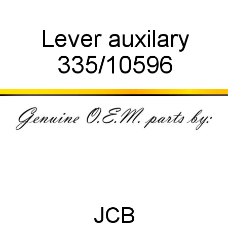 Lever, auxilary 335/10596