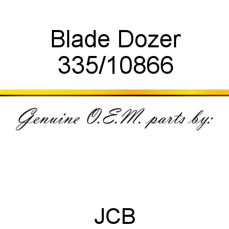 Blade, Dozer 335/10866