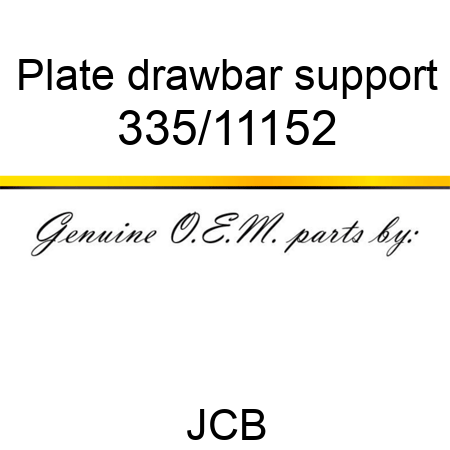Plate, drawbar support 335/11152
