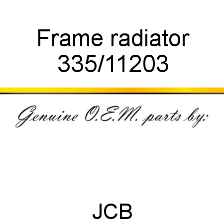 Frame, radiator 335/11203