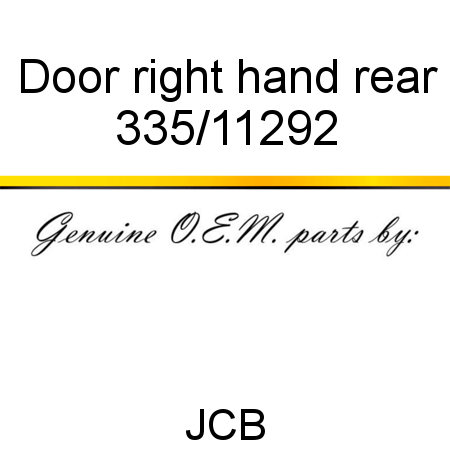 Door, right hand rear 335/11292