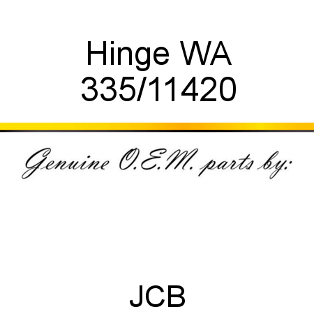 Hinge, WA 335/11420