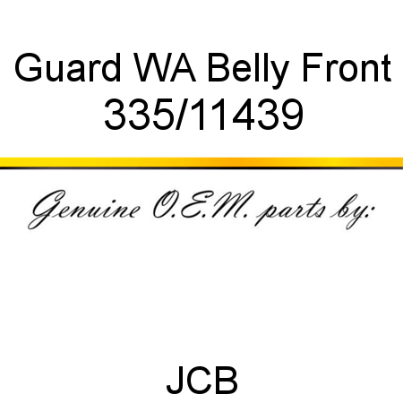 Guard, WA Belly Front 335/11439