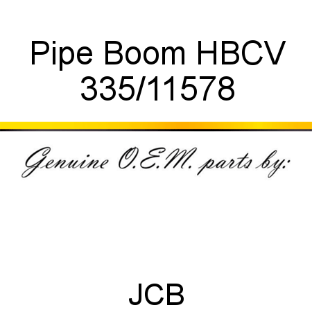 Pipe, Boom, HBCV 335/11578