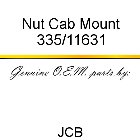 Nut, Cab Mount 335/11631