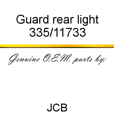 Guard, rear light 335/11733