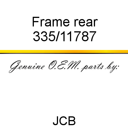 Frame, rear 335/11787