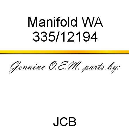Manifold, WA 335/12194