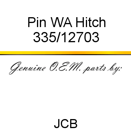 Pin, WA Hitch 335/12703