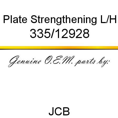 Plate, Strengthening L/H 335/12928