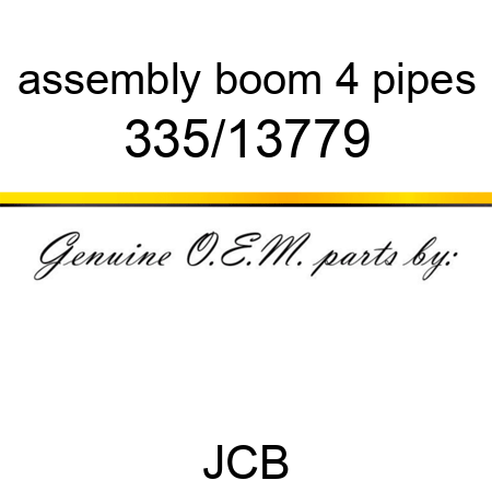 assembly, boom, 4 pipes 335/13779