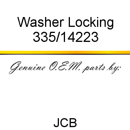 Washer, Locking 335/14223
