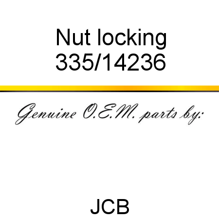 Nut, locking 335/14236
