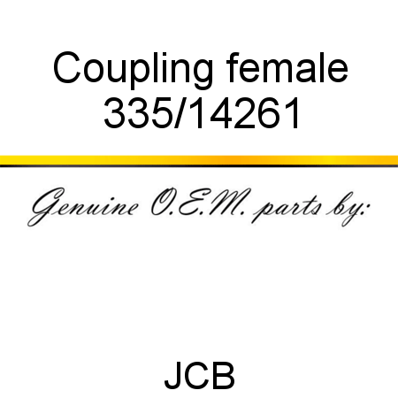 Coupling, female 335/14261