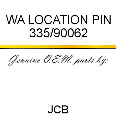 WA LOCATION PIN 335/90062
