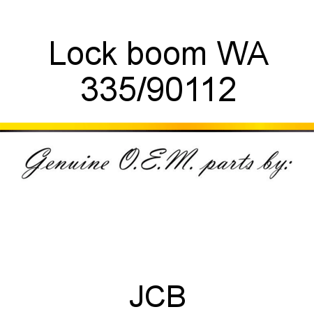 Lock, boom WA 335/90112