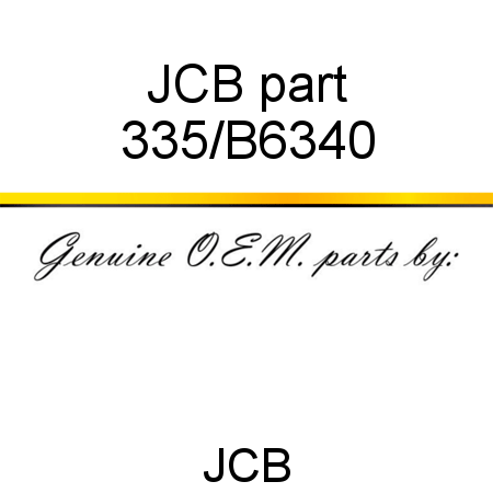 JCB part 335/B6340