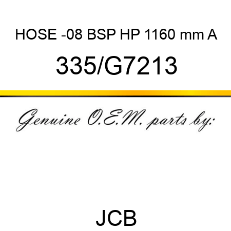 HOSE -08 BSP HP 1160 mm A 335/G7213