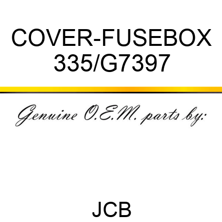 COVER-FUSEBOX 335/G7397