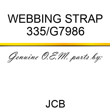WEBBING STRAP 335/G7986