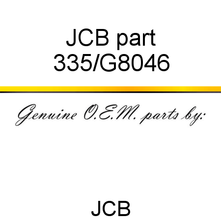 JCB part 335/G8046
