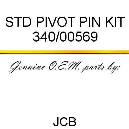 STD PIVOT PIN KIT 340/00569