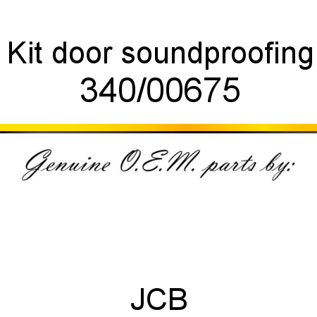 Kit, door soundproofing 340/00675