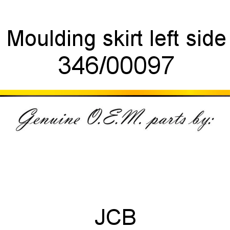Moulding, skirt, left side 346/00097