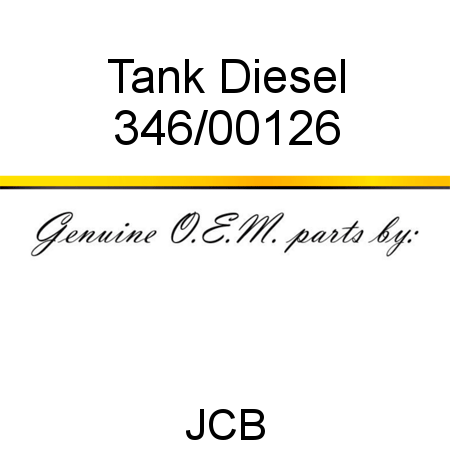 Tank, Diesel 346/00126