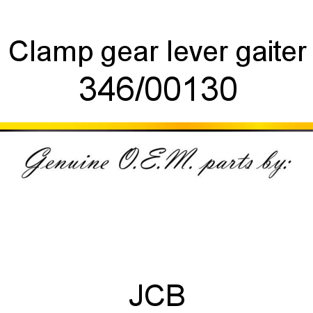 Clamp, gear lever gaiter 346/00130