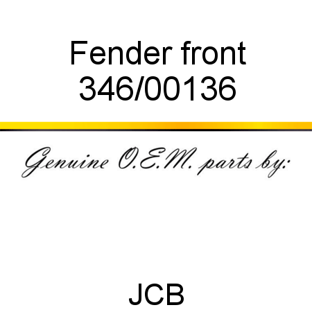 Fender, front 346/00136