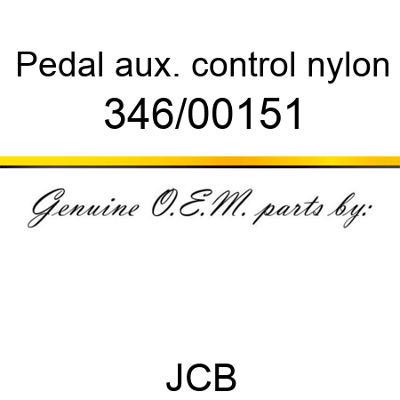 Pedal, aux. control, nylon 346/00151